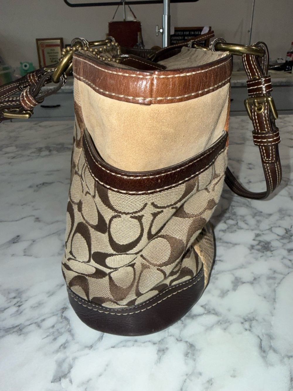 Coach Signature Patchwork Limited Edition Purse Bag  Leopard VTG Y2K - Picture 6 of 10